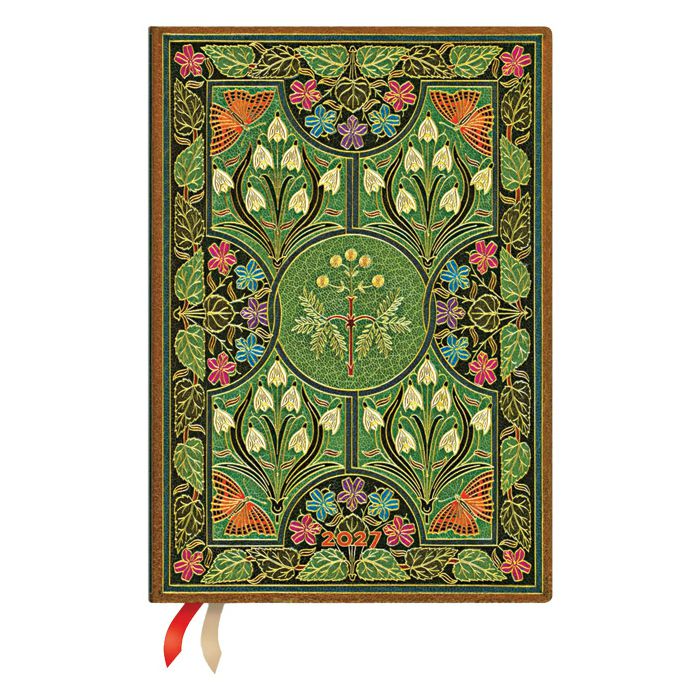 Planer tjedni 2027-12,5x18cm-midi horiz. s gumicom Poetry in Bloom Paperblanks DE1925-2