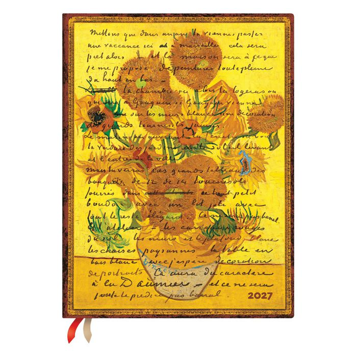 Planer tjedni 2027-17,5x23cm-ultra horizontalni s gum. Sunflowers Paperblanks DE1968-9