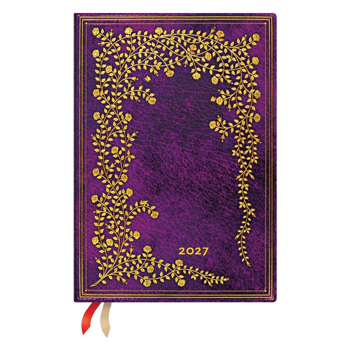 Planer tjedni 2027-12,5x18cm-midi horiz. s gumicom New York Rose Paperblanks DE1924-5