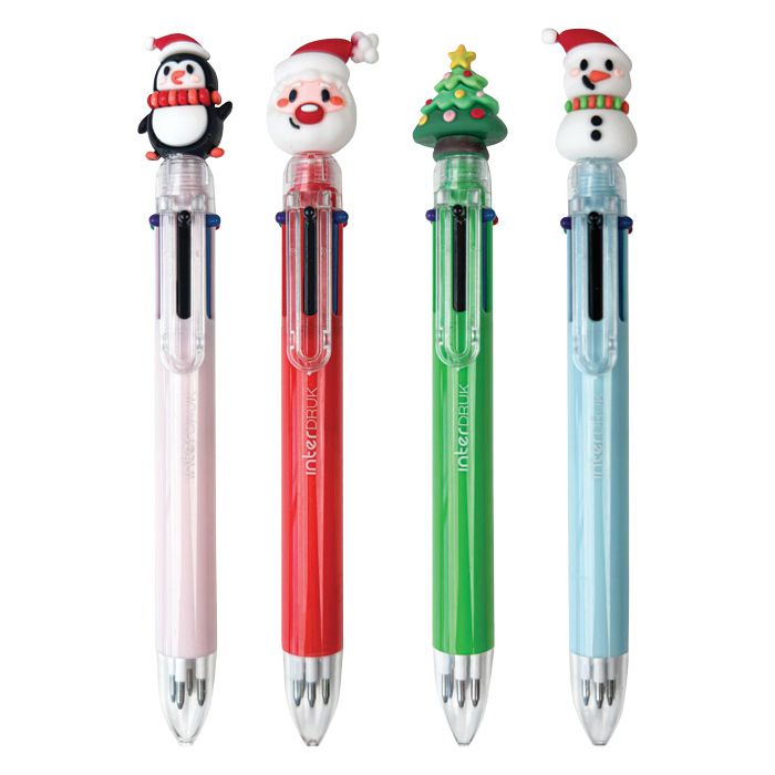 Olovka kemijska šesterobojna Christmas Interdruk sort