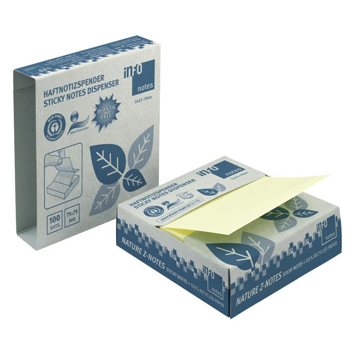 Stalak i blok samoljepljiv "Z" 75x75mm Nature Global Notes 5643-11box-kartonski