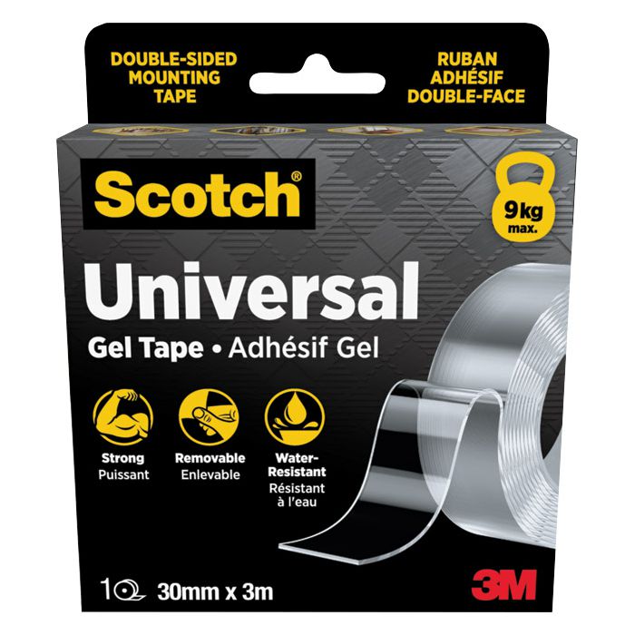 Traka ljepljiva obostrana gel Universal 30mm/3m Scotch 420-3030-EU 3M. Prozirna
