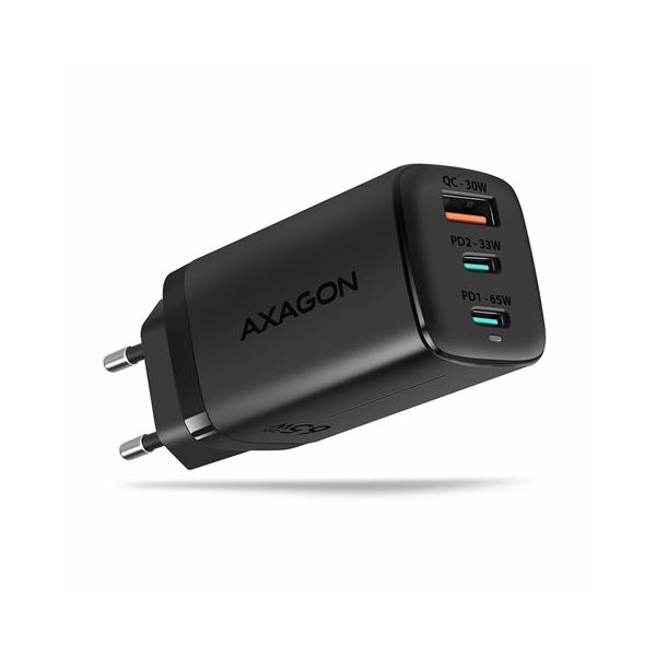 AXAGON ACU-DPQ65 zidni punjač 1xUSB-A QC4, 2xUSB-C PD 33/65W, crni