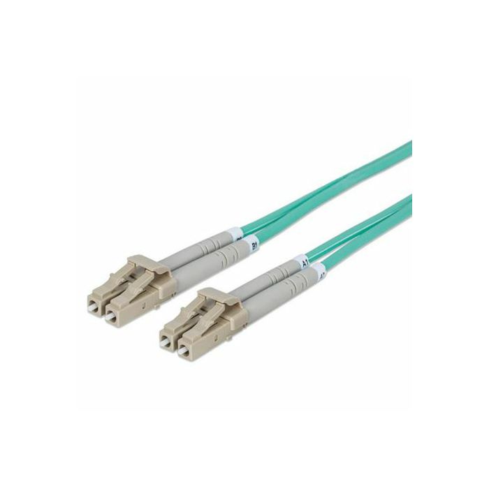 Intellinet Fiber Optic, MM, LC/LC 50/125, OM3, 3m, Aqua