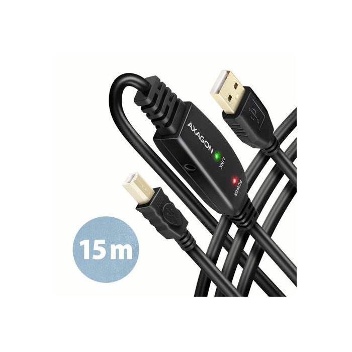 CC USB AM 2.0 -> USB AF, Aktivni produžni, 15m, ADR-215B, AXA