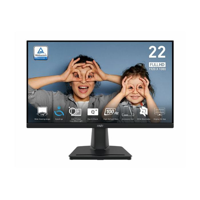 Monitor 22 MSI PRO MP225 Flat FHD VA 100Hz 1 ms HDMI/VGA