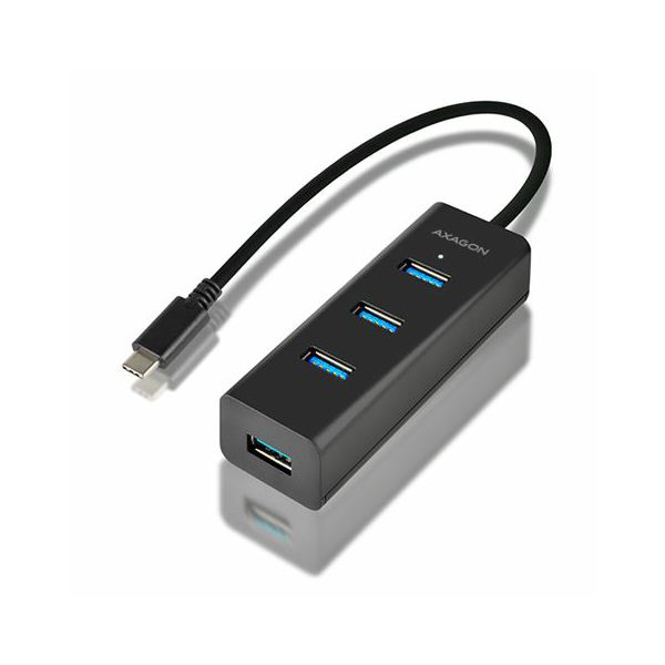 AXAGON HUE-S2C USB-C 3.0-4xUSB 3.0 Type-A Hub,MicroUSB Charging