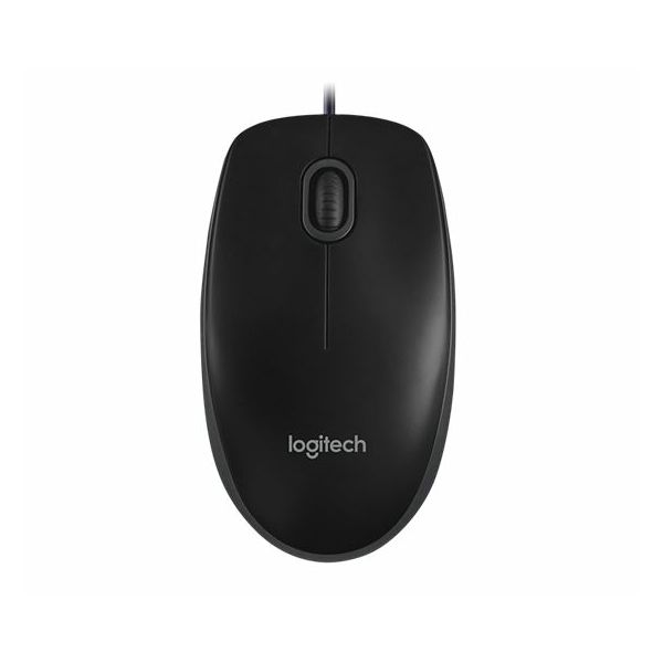 Miš žični Logitech B100 optical USB, crni