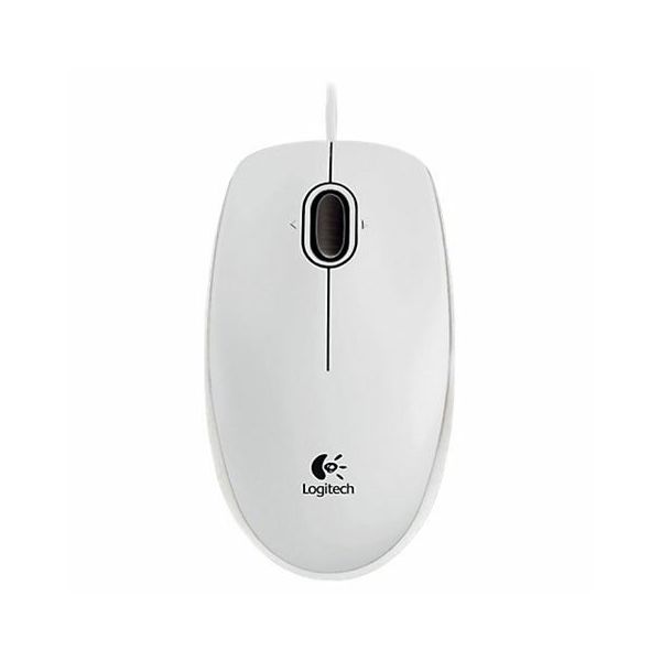Miš žični Logitech B100 optical USB, bijeli