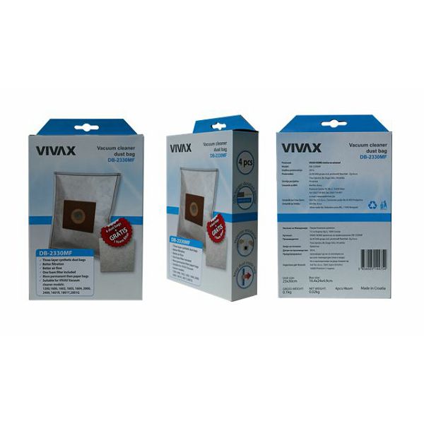 VIVAX HOME vrećice za usisavač sint. (4kom/pak) + filter DB-2330MF