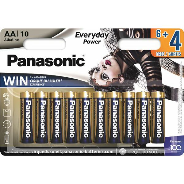 PANASONIC baterije LR6EPS/10BW 6+4F Alkal. Everyday Power