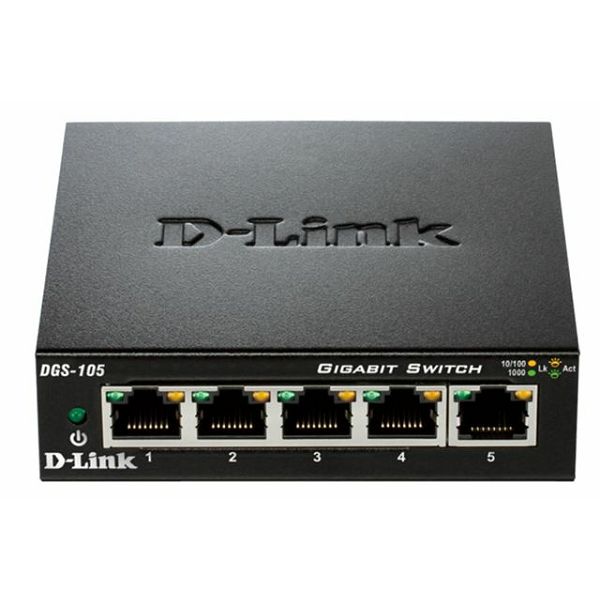 D-Link switch neupravljivi, DGS-105/E (metalno kućište)