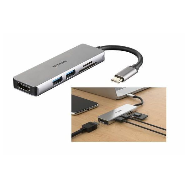 D-Link DUB-M530 5-u-1 USB-C Hub sa HDMI i SD/microSD čitačem kartica