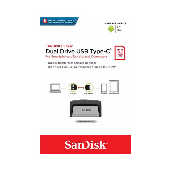 USB memorija SanDisk Ultra Dual Drive USB Type-C / USB 3.1 32GB