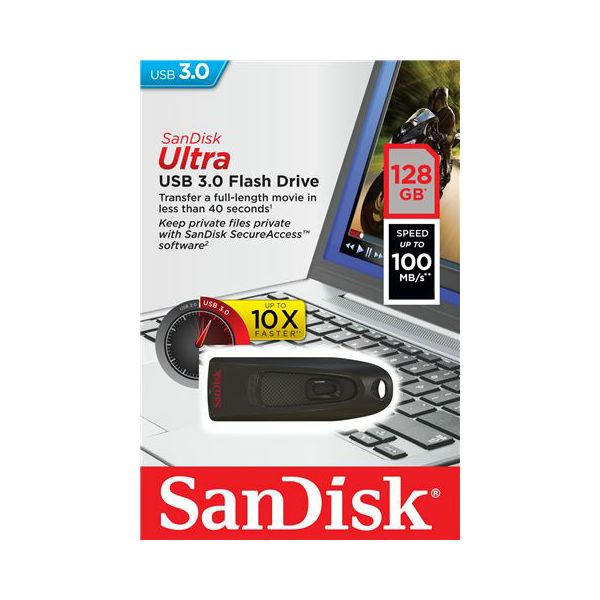 USB memorija Sandisk Ultra USB 3.0 Black 128GB
