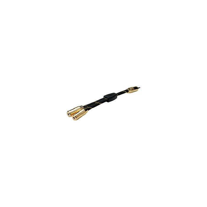 Roline GOLD adapter kabel 3.5mm Stereo, 1×M - 2×F, 0.15m