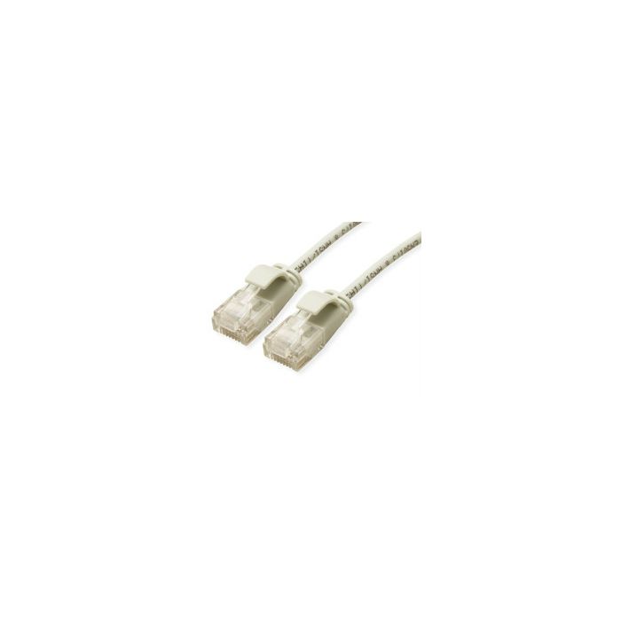 Roline UTP Data Center Patch kabel, Cat.6A (Class EA), LSOH, Slim, 0.15m, sivi