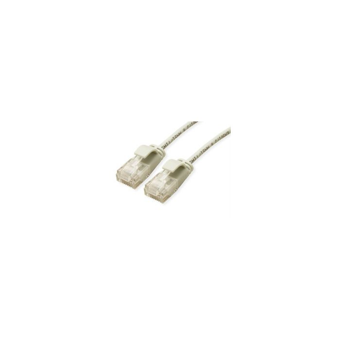 Roline UTP Data Center Patch kabel, Cat.6A (Class EA), LSOH, Slim, 0.3m, sivi