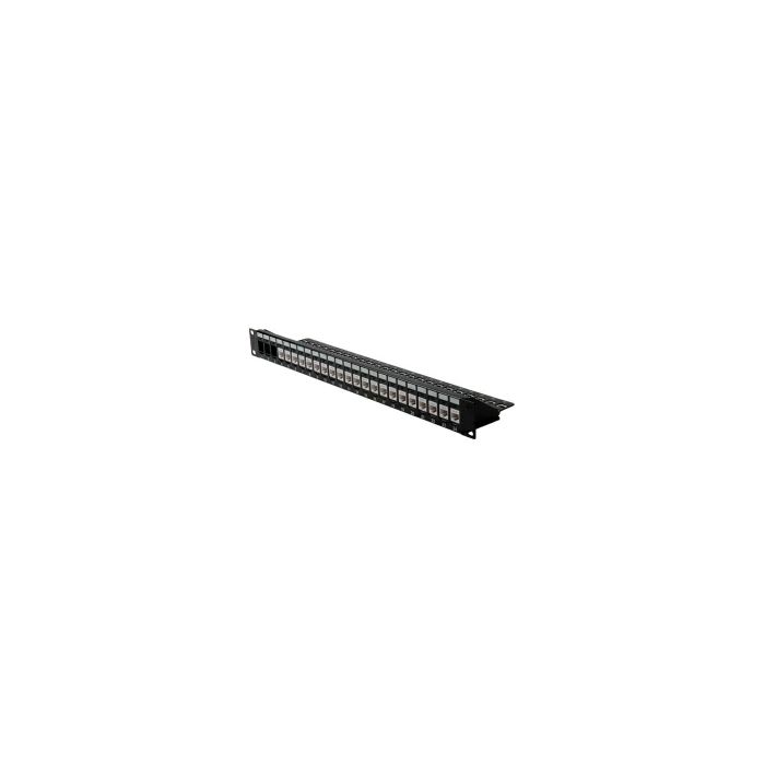 Roline 24-port Patch Panel Keystone UTP Cat.6 (Class E), unshielded black