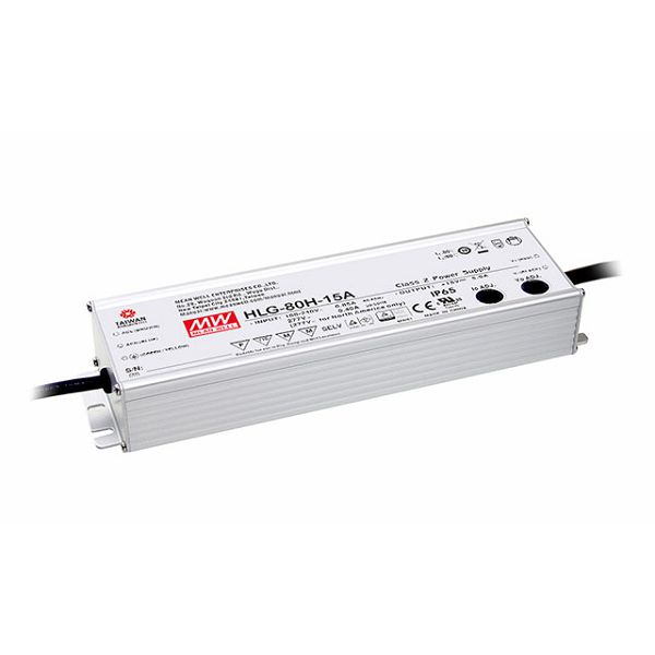 MEAN WELL napajanje 80W, 230V AC/12V DC, metalno kućište, IP67, HLG-80H-12