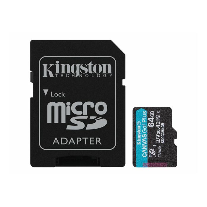 KINGSTON 64GB microSDXC Canvas Go Plus