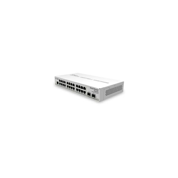 Mikrotik Cloud Router Switch CRS326-24G-2S+IN, 800 MHz CPU, 512MB RAM, 24xG-LAN, 2xSFP+ cage, RouterOS L5 or SwitchOS (dual boot), desktop kućište, PSU