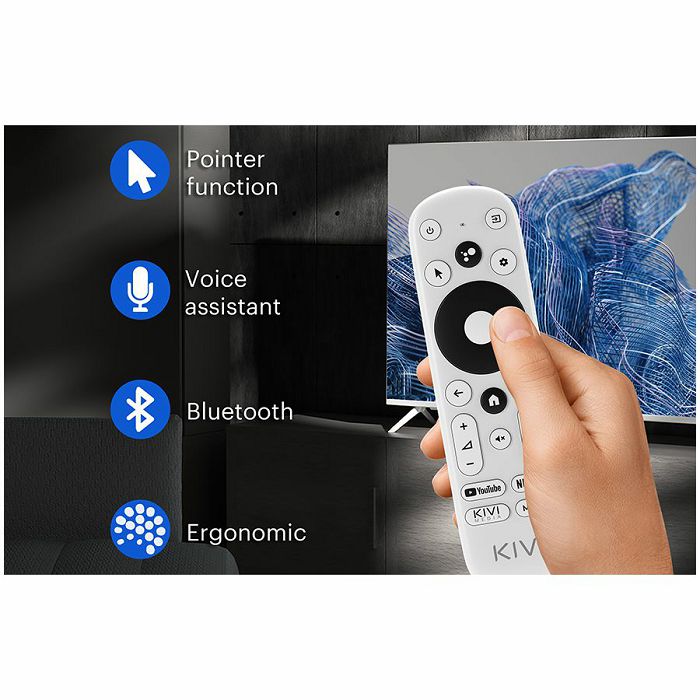 55, UHD, Android TV 11, White, 3840x2160, 60 Hz, Sound by JVC, 2x12W, 83 kWh/1000h , BT5.1, HDMI ports 4, 24 months