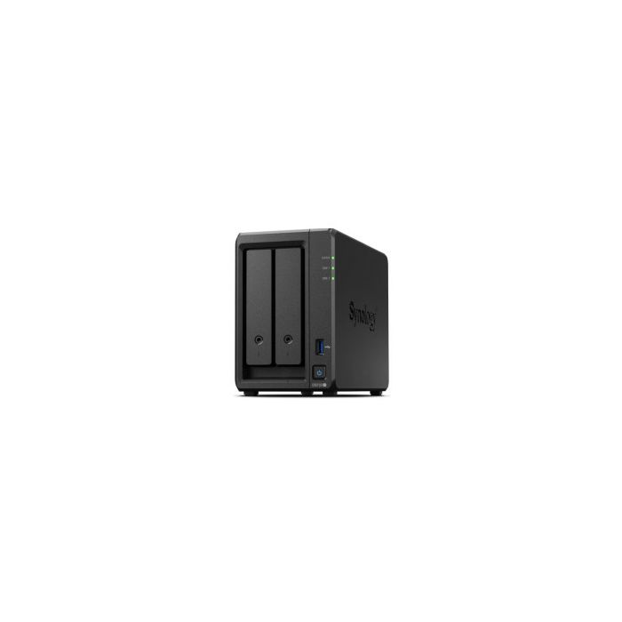 Synology DS723+ DiskStation 2-bay All-in-1 NAS server, 2.5"/3.5" HDD/SSD podrška, Hot Swappable HDD, Wake on LAN/WAN, 2GB, 2×G-LAN, USB3.2 Gen 1/eSATA