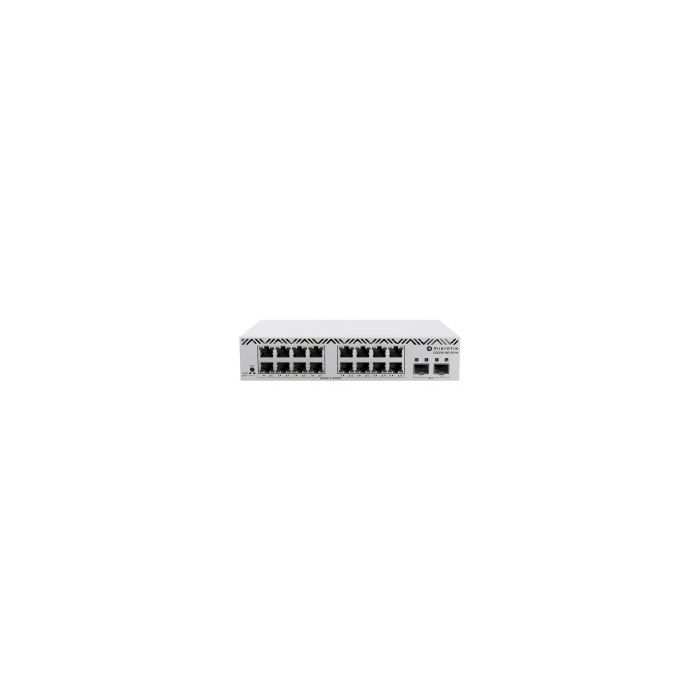 MikroTik Cloud Smart Switch CSS318-16G-2S+IN with 16 x Gigabit Ethernet ports, 2 x SFP+ cages, SwOS, desktop kućište, PSU