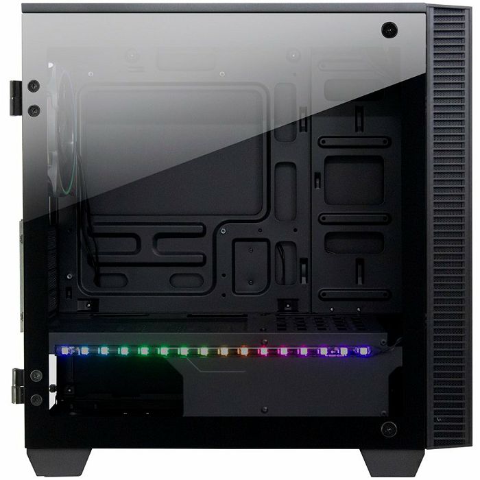 Chassis INTER-TECH X-608 INFINITY MICRO, microATX, RGB, Front and Side Tempered Glass, w/o PSU