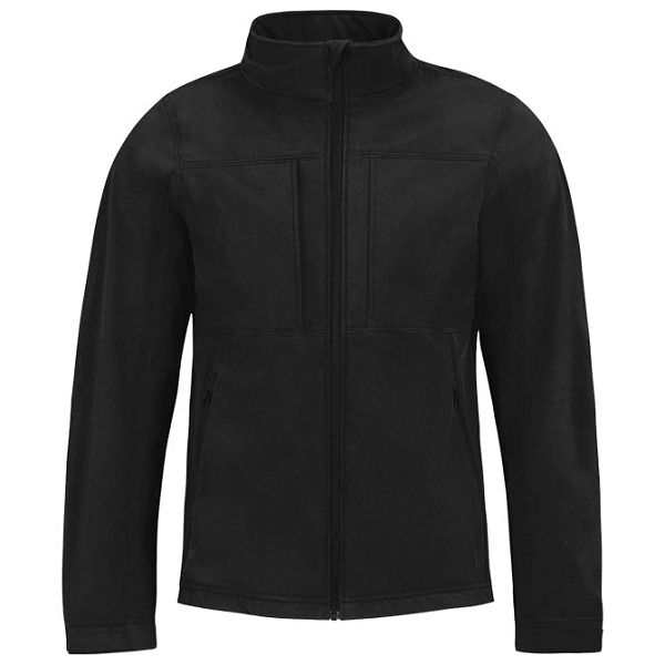 Jakna zip muška B&C Hooded Softshell crna XL