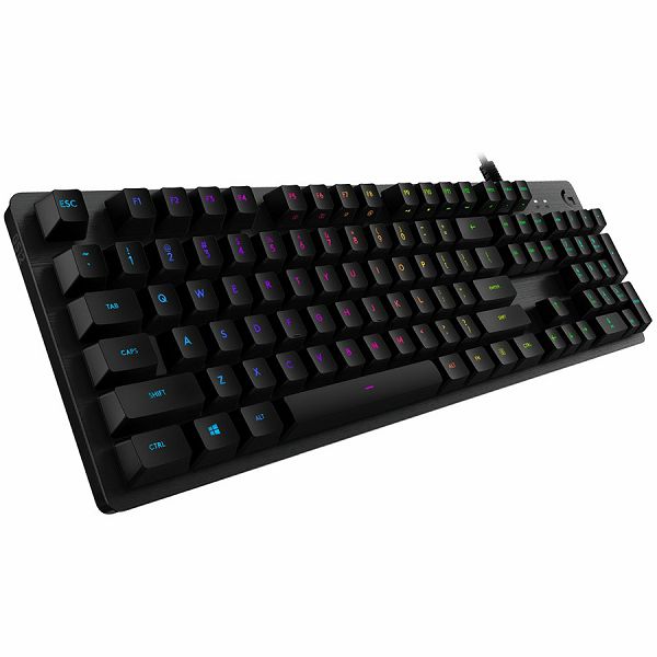 LOGITECH G512 CARBON LIGHTSYNC RGB Mechanical Gaming Keyboard with GX Red switches-CARBON-US INTL-USB-IN