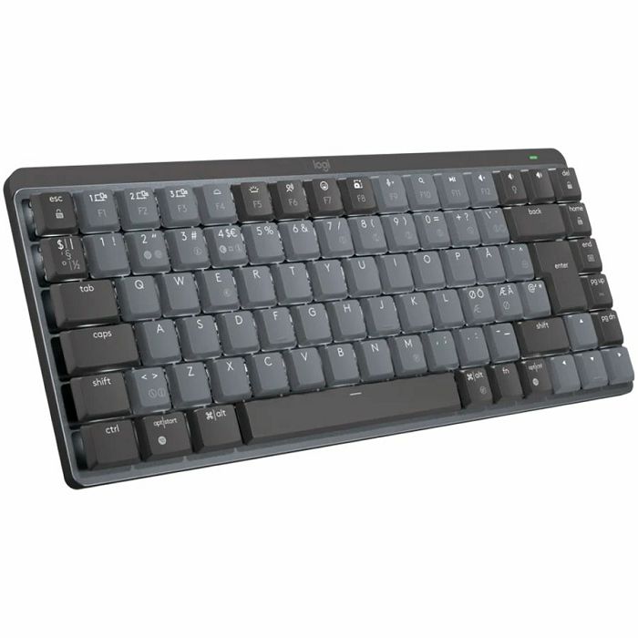 LOGITECH MX Mechanical Mini Minimalist Wireless Illuminated Keyboard - GRAPHITE - US INTL - 2.4GHZ/BT - EMEA - CLICKY