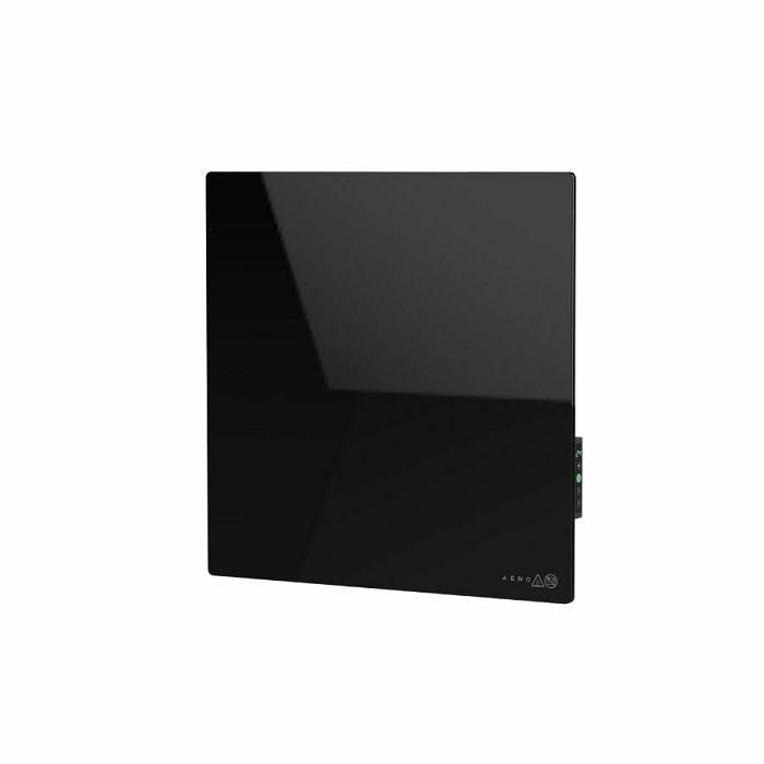 AENO Premium Eco Smart Quadro Wall Heater, 500W, 50x50 cm., Tempered glass, Infrared+convection heating type, LED display Plug type: Europe (E/F type), BLACK, , Made in Poland