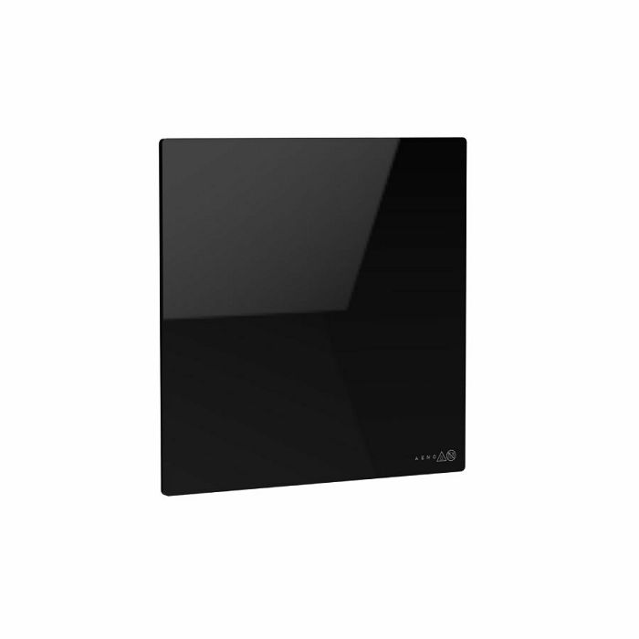 AENO Premium Eco Smart Quadro Wall Heater, 500W, 50x50 cm., Tempered glass, Infrared+convection heating type, LED display Plug type: Europe (E/F type), BLACK, , Made in Poland