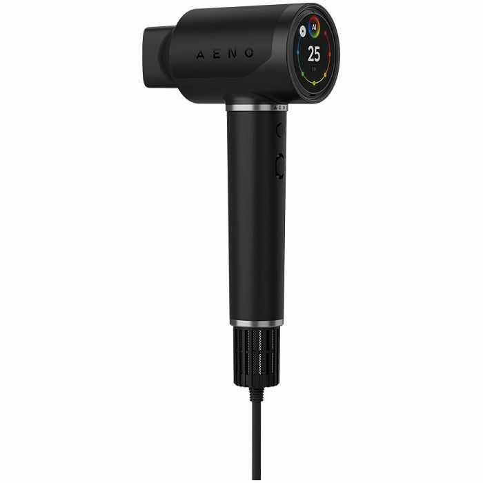 High Speed Hair Dryer, Black, 220V-240V~50-60Hz, 1500W, Voice Control, Ionizer, Touch LCD, Infrared Nursing, Infrared Distance Protection, AI Control, Gravity Sensor 110000RPM, Noise less than 67dB