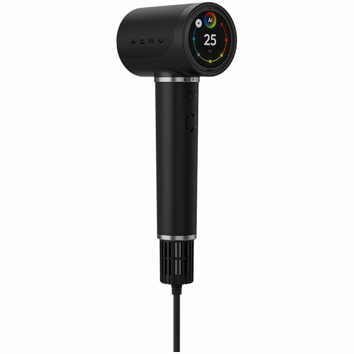High Speed Hair Dryer, Black, 220V-240V~50-60Hz, 1500W, Voice Control, Ionizer, Touch LCD, Infrared Nursing, Infrared Distance Protection, AI Control, Gravity Sensor 110000RPM, Noise less than 67dB
