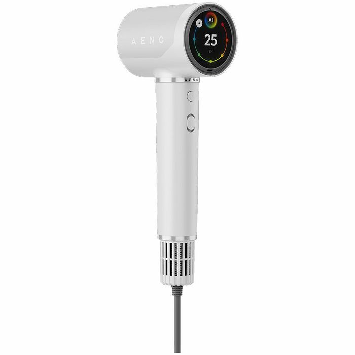 High Speed Hair Dryer, White, 220V-240V~50-60Hz, 1500W, Voice Control, Ionizer, Touch LCD, Infrared Nursing, Infrared Distance Protection, AI Control, Gravity Sensor 110000RPM, Noise less than 67dB