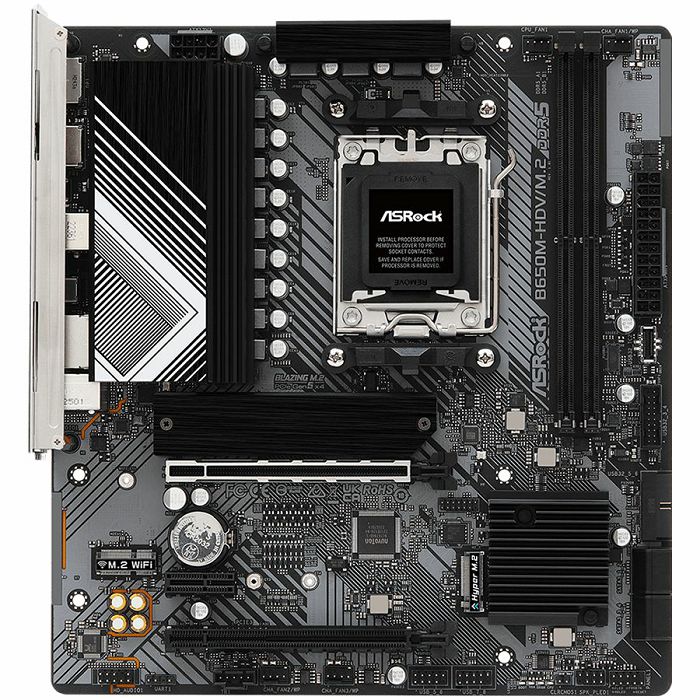 ASROCK MB Desktop B650M-HDV/M2, AM5, 2x DDR5, 2x PCIe 4.0 x16, 1x PCIe 4.0 x1, 1x Blazing M.2(PCIe Gen5x4), 1x Hyper M.2(PCIe Gen4x4), 1x M.2, 4x SATA3 6.0 Gb/s, 1x HDMI, 1x DisplayPort, 2.5G LAN, 7x 