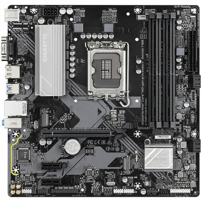 GIGABYTE MB B760M D3HP DDR4 (LGA1700, 4x DDR4 128GB, 1x PCI-E 4.0 x16x16, 2x PCI-E 3.0 x1x1, 2x M.2 PCIe 4.0, 4x SATA, 2x USB 2.0, 1x DP, 1x HDMI, GbE LAN, mATX, Retail)