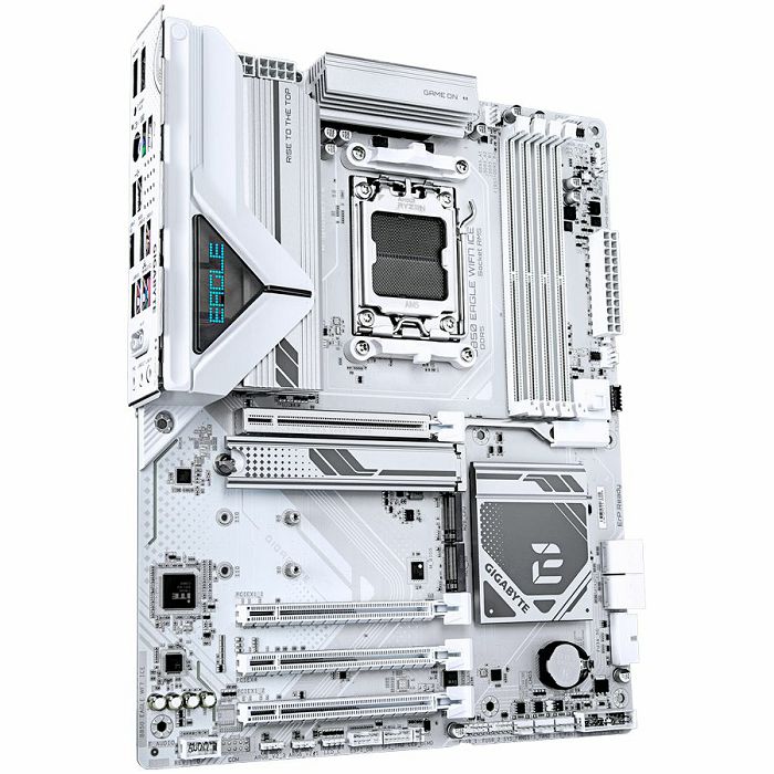 GIGABYTE Mainboard Desktop B850 EAGLE WF7 ICE (AM5, 4x DDR5 256GB, 1x PCI-E 5.0 x16x16, 1x PCI-E 4.0 x16x4, 2x PCI-E 3.0 x16x1, 3x M.2, 4x SATA, 1x USB Type-C, 2x USB 3.2 Gen2, 2x USB 3.2 G1, 4x USB 2