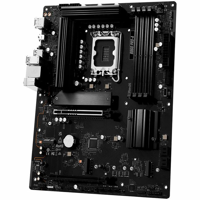 ASROCK MB Desktop B860 PRO-A, S.1851, 4x DDR5, 1x PCIe 5.0 x16, 1x PCIe 4.0 x4, 1x Blazing M.2, 2x Hyper M.2, 4x SATA3, 2x USB-C, 8x USB 3.2, 6x USB 2.0, 1x HDMI, 1x DP, 1x RJ-45 2.5 GB Lan, ATX, 90-M