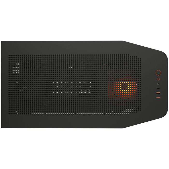 COUGAR | FV270 Black | PC Case | Mid tower / Tempered, Curved Glass Perimeter / Quick Detachable Air Filters / Up to 9 Fans (1x120mm RGB Preinstalled) / Black