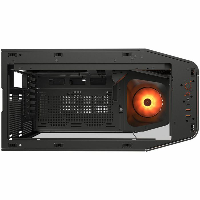 COUGAR | FV270 Black | PC Case | Mid tower / Tempered, Curved Glass Perimeter / Quick Detachable Air Filters / Up to 9 Fans (1x120mm RGB Preinstalled) / Black