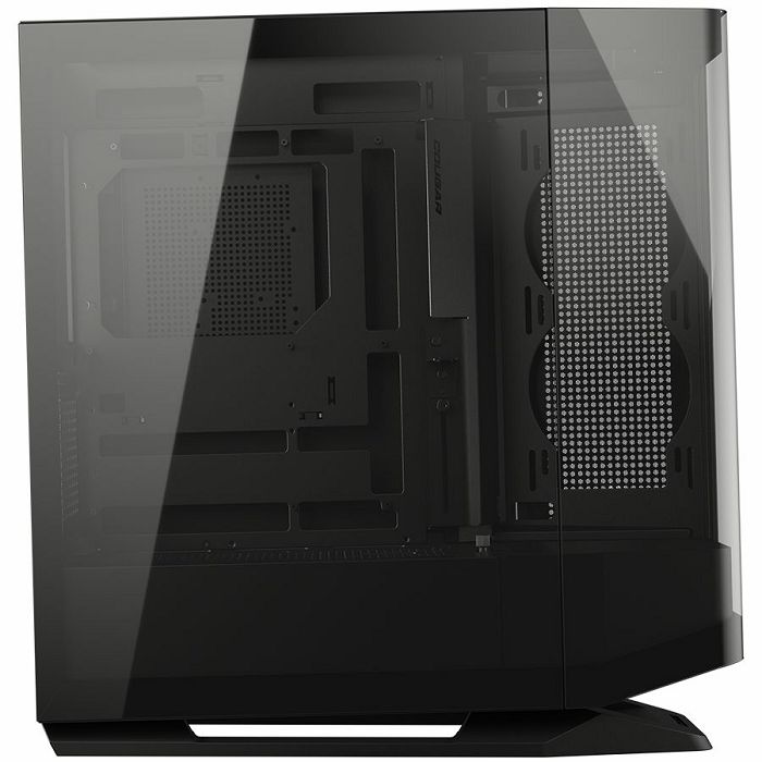 COUGAR | FV270 Black | PC Case | Mid tower / Tempered, Curved Glass Perimeter / Quick Detachable Air Filters / Up to 9 Fans (1x120mm RGB Preinstalled) / Black