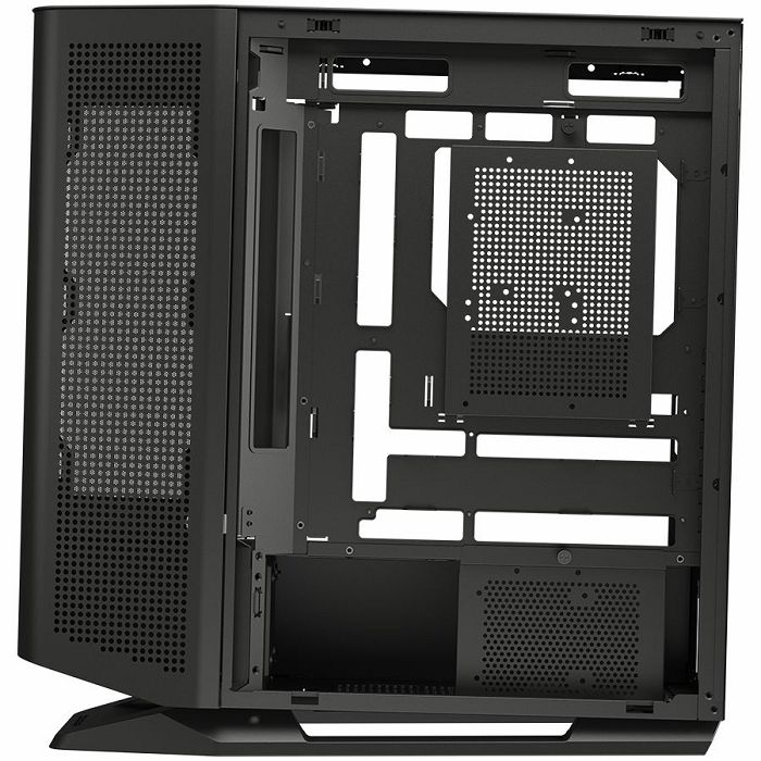 COUGAR | FV270 Black | PC Case | Mid tower / Tempered, Curved Glass Perimeter / Quick Detachable Air Filters / Up to 9 Fans (1x120mm RGB Preinstalled) / Black
