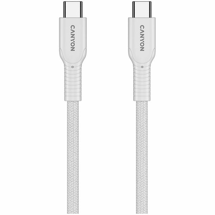 CANYON cable OnWire 60CL C-C 60W COLOR Braided 1m White