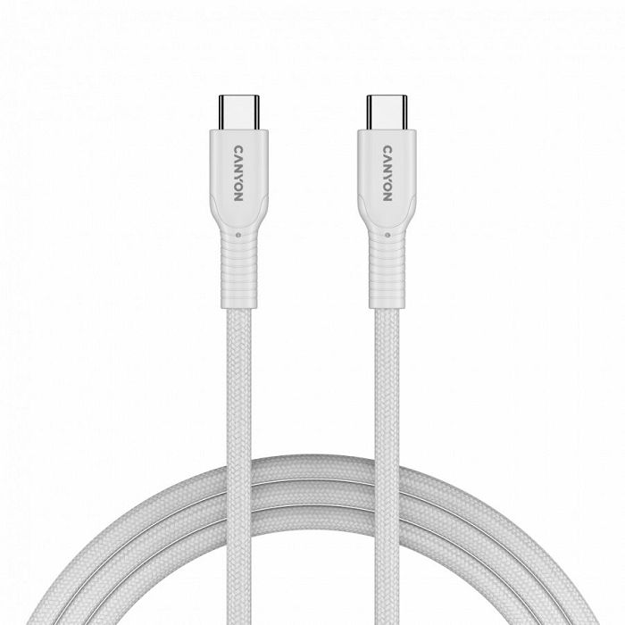 CANYON cable OnWire 60CL C-C 60W COLOR Braided 1m White
