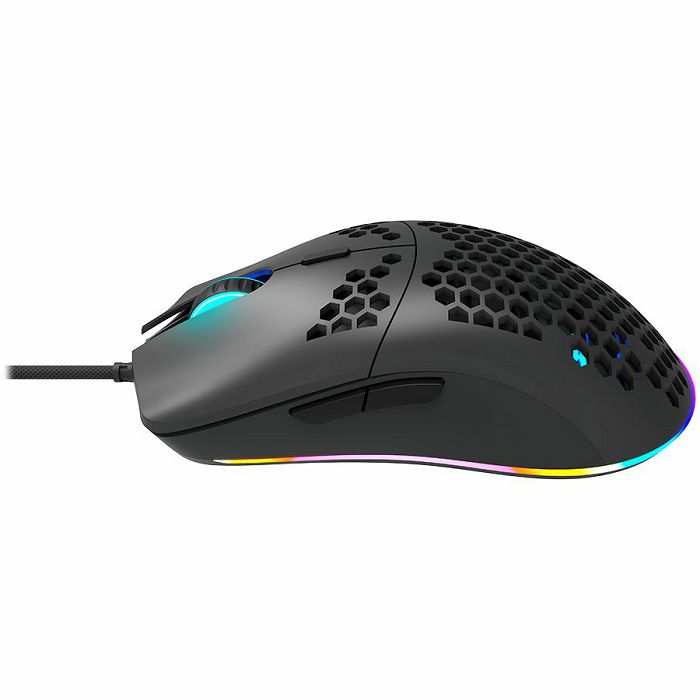 CANYON,Gaming Mouse with 7 programmable buttons, Pixart 3519 optical sensor, 4 levels of DPI and up to 4200, 5 million times key life, 1.65m Ultraweave cable, UPE feet and colorful RGB lights, Black,