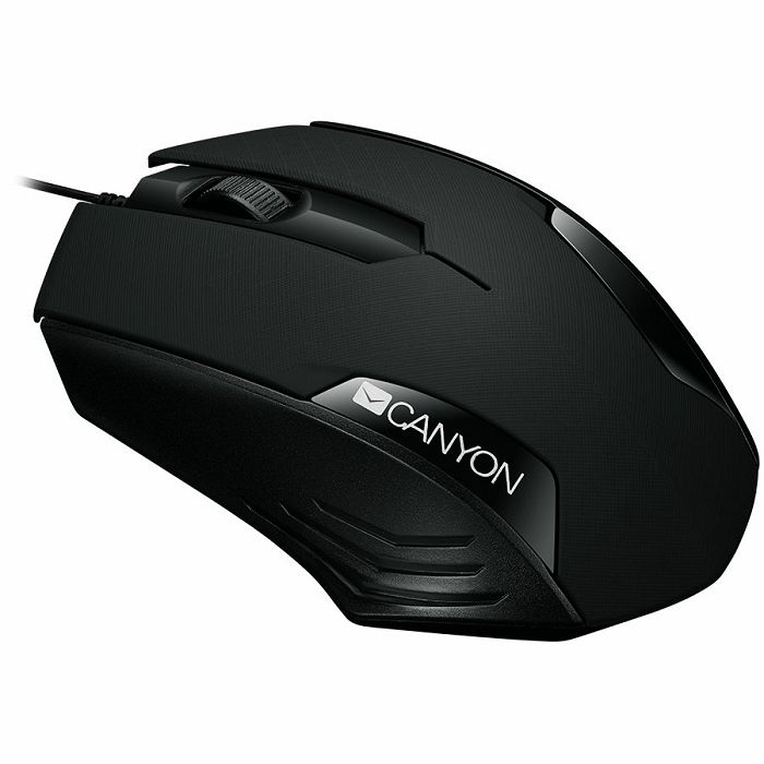 CANYON Optical wired mice, 3 buttons, DPI 1000, Black